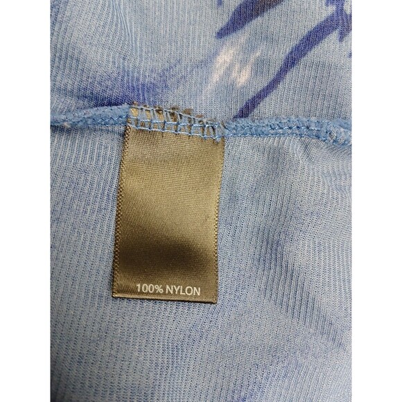 Avenue Womens Blouse Top Plus Sz 26/28 Violet Floral Print Art 100% Nylon - Picture 7 of 8